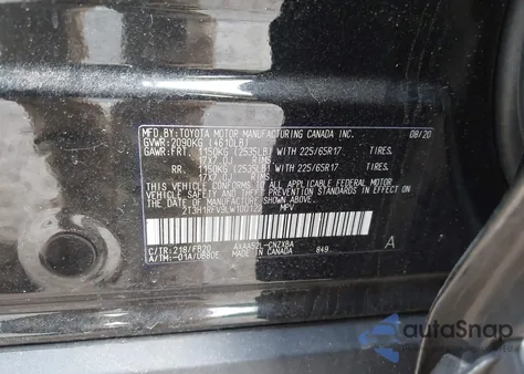 2020 Toyota Rav4 Le из США, поврежденный, VIN 2T3H1RFV9LW100122